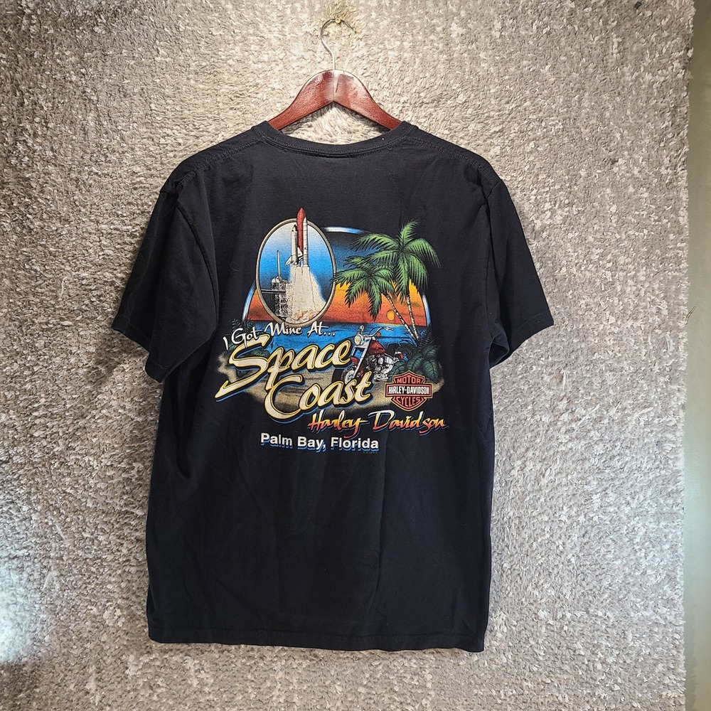 Harley Davidson 2013 Life Begins When You Get One Space Coast FL T-Shirt L Biker